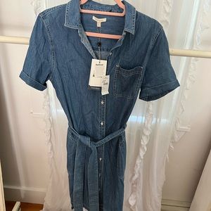 New with tags Barbour denim dress with pockets
